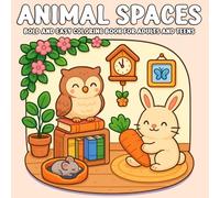 Animal Spaces Bold And Easy Coloring Book for Adults and Teens: Simple and Relaxing Scenes of Animals in Their Natural Habitats - Bold Line Coloring for Beginners and Animal Lovers