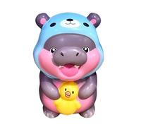 Animal Squeeze Toys, Soft Hippo Fidget Toy, 4.13 inches Slow Rising Simulation, Pinching Venting Stress Ease, Sensory Play for Girls and Boys, Durable Portable Handheld Fun Easy to Use
