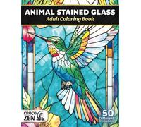 Animal Stained Glass: Adult Coloring Book for Stress Relief and Relaxation