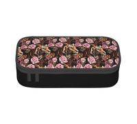 Animal Tiger Leopard Print Rose Flower Print Fashion Functional Pencil Case Comodo uso quotidiano Storage Makeup Toiletries