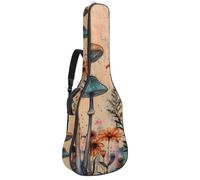 Animal Tiger with a Wreath of Flowers Custodia per chitarra acustica spessa imbottita impermeabile per chitarre da 40 41 42 pollici, Multicolore 02, 42.9x16.9x4.7 in, Zaino casual