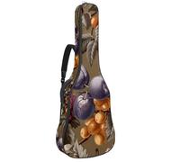 Animal Tiger with a Wreath of Flowers Custodia per chitarra acustica spessa imbottita impermeabile per chitarre da 40 41 42 pollici, Multicolore 04, 42.9x16.9x4.7 in, Zaino casual