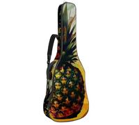 Animal Tiger with a Wreath of Flowers Custodia per chitarra acustica spessa imbottita impermeabile per chitarre da 40 41 42 pollici, Multicolore 09, 42.9x16.9x4.7 in, Zaino casual