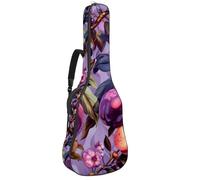 Animal Tiger with a Wreath of Flowers Custodia per chitarra acustica spessa imbottita impermeabile per chitarre da 40 41 42 pollici, Multicolore 06, 42.9x16.9x4.7 in, Zaino casual