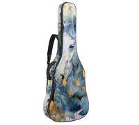 Animal Tiger with a Wreath of Flowers Custodia per chitarra acustica spessa imbottita impermeabile per chitarre da 40 41 42 pollici, Multicolore 03, 42.9x16.9x4.7 in, Zaino casual