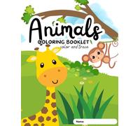 Animal Tracing and Coloring Book