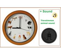 Animal Voices-Farm Wall Clock-12-Animal Votes-to-Tordy-Hour-ca-260mm