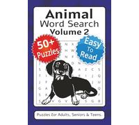 Animal Word Search Puzzle Book Volume 2: Word Searches with Easy to Read Print about Animals, Sea Life, Bugs and More | 6x9 inches, 110 pages | 50+ ... Gift for Vacations, Holidays and Free Times