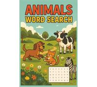 Animal Word Search Puzzle Book: Wildlife Puzzles Featuring Pets, Zoo, Farm & Ocean Animals | Fun Brain Games for Kids, Adults & Seniors | 50+ Fun Word ... for Travel, Holiday, Vacations and Free Time