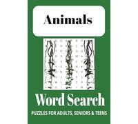 Animal Word Search Puzzle Book: Word Searches with Easy to Read Print about Animals, Dogs, Goat, Cat and More | 6x9 inches, 110 pages | 50+ Puzzles ... Gift for Vacations, Holidays and Free Times
