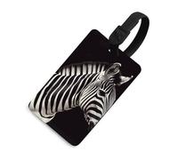 Animal Zebra Etichetta per bagagli con nome ID Card in pelle impermeabile etichette per valigie accessori da viaggio per adulti donne uomini