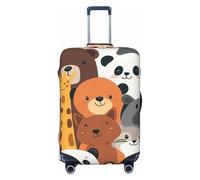 Animal Zoo - Copertura per valigia, con panda in stile cartone animato, copertura elastica per bagagli, antigraffio, antipolvere, adatta per bagagli da 56 a 61 cm, Multicolore, XL