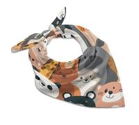 Animal Zoo Sciarpa di seta quadrata Sciarpa leggera del collo del fumetto Panda sciarpe avvolge per capelli traspirante foulard regali per donne uomini, Multicolore, 46x46cm