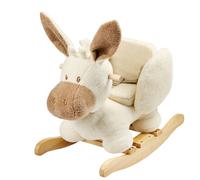 Animale a dondolo Nattou asinello in tessuto teddy - Ecru