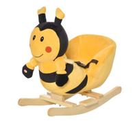 HOMCOM Animale a Dondolo per Bambini a forma di Ape in Legno e Pile