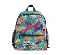 Animale Africano Zebra Uccelli Zaino per Bambini Borsa a Tracolla Zainetti Per Ragazze Ragazzi Bambino Zaini Scuole Viaggi Sportivo per 2-7 età