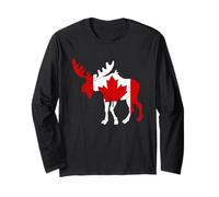 Animale Alce Bandiera del Canada Regalo Paese Canada Maglia a Manica