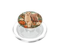 Animale alpaca del deserto rosso e verde acqua PopSockets PopGrip per MagSafe