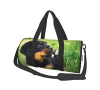 Animale Animale Simpatico Cucciolo Di Cane Rottweiler, Borsone da viaggio di grande capacità Borsa rotonda Borsa da viaggio sportiva Borsa da viaggio Borsa da fitness