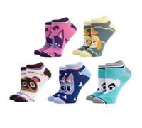 Animale Attraversando Carattere Teste Gioco 5 Confezione Di Caviglia Calzini