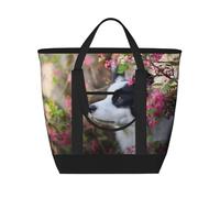 Animale Border Collie Cane carino Animale domestico,Borsa porta pranzo grande capacità isolata per donne e uomini, lavoro, picnic, viaggi