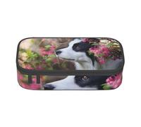 Animale Border Collie Cane carino da compagnia, Astuccio per matite, Astuccio per matite Astuccio per penne a matita di grande capacità Borsa per cosmetici