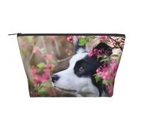 Animale Border Collie Cane carino da compagnia, Borsa da toilette Borsa per trucco Borsa per cosmetici Borsa da toilette da viaggio portatile