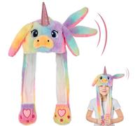 Animale Cappello con Orecchie Che Si Muovono, Peluche Cappelli Divertenti | Peluche Cappello Orecchie Che Si Muovono per Bambini Adulti per Halloween Natale Carnevale Pasqua Feste di Compleanno Regalo