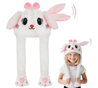 Animale Cappello con Orecchie Che Si Muovono, Peluche Cappelli Divertenti | Peluche Cappello Orecchie Che Si Muovono per Bambini Adulti per Halloween Natale Carnevale Pasqua Feste di Compleanno Regalo