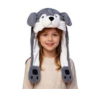 Animale Cappello con Orecchie Che Si Muovono, Peluche Cappello Orecchie Che Si Muovono, Cappelli Divertenti per Bambini e Adulti per Halloween Natale Carnevale Feste di Compleanno Regalo