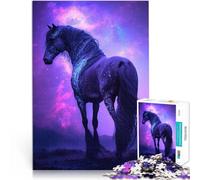 Animale Cavallo Spaziale Puzzle da 1000 pezzi per adulti Giocattoli che creano dipendenza e sfidano l'intelligenza del cervello Migliorare l'amore tra le coppie 38x26cm
