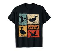 Animale da Fattoria con Grafica retrò a Forma di Gregge di Anatre I Love Ducks Farmer Maglietta