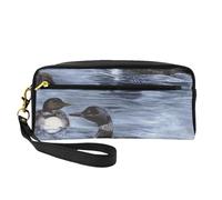 Animale d'anatra, Borsa per il trucco Borsa per cosmetici Borsa da viaggio portatile da toilette Astuccio in pelle per donne e ragazze