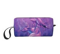 Animale dei delfini, Borsa per il trucco Borsa per cosmetici Borsa da toilette da viaggio portatile Borsa per trucco Organizer