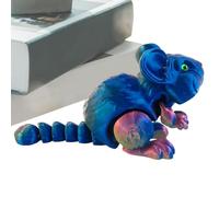 Animale Di Irrequietezza Flessibile - Figura Di Animale Stampato In 3D | Modello Di Criceto In Miniatura, Ornamento Sensoriale Di Criceto Articolato Stampato Ad Alta Durabilità, Giocattoli