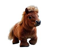 Animale di peluche a cavallo - morbido interattivo pony, caratteristiche del suono di movimento realistiche | Giocattolo elettronico di educazione per animali domestici con azione a piedi, LifeLike