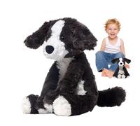 Animale di peluche Border Collie - Giocattolo di peluche animale simulato, giocattolo di peluche Border Collie portatile | giocattolo animale realistico nero e bianco, decorazione da coccolare per