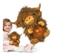 Animale di peluche della delle Highland che , musica e luce per bambini che dormono ciuccio,Macchina del suono del ciuccio dei bambini con luci musicali - Sonoro musicale Soothe S