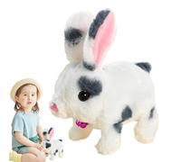Animale di peluche di coniglio realistico realistico e peluche di coniglio - 6 pollici interattivo interattivo peluche coniglio campana,Giocattoli educativi con suoni e movimenti, coniglio di peluche