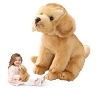 Animale di Peluche Labrador, Cane Seduto Realistico da 15x11 Pollici Peluche, pp di di in Cotone pp, Cagnolino Morbido e Coccole Animali ripieni di Animali da, Cane imbot