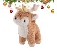 Animale di peluche renna 24,9 cm Statuetta morbida decorativa, Giocattoli di peluche di renna, per adulti, ragazze, ragazzi, amica, San, compleanno, divano, camera da