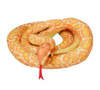 Animale di pezza di serpente Halloween 39, 4 pollici Simulazione di serpente di peluche con la lingua rivoltata verso l'esterno Peluche imbottito di cotone imbottito per scherzi di feste, Giallo