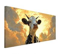 Animale Diamond Painting Adulti, 5D Diamantini Crystal Art Quadri Diamond Painting Highland Cow Motivo, Grande Pittura Diamante Kit Fai Da Te Adulti 70x30cm, Decorazioni Parete Casa, Regalo Donna F-85