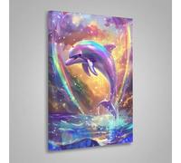 Animale Diamond Painting, Diamond Painting Kit CompletoDelfino Pittura Diamante Bambina e Adulti, Diamantini Crystal Art Kit Mosaico, Hobby Creativi Adulti per Decorazione, Regalo 60x80cm PjY7276 E-L