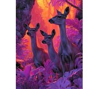 Animale Dipingere Con I Numeri Adulti, Fai Da Te Dipingere Con I Numeri per Decor Casa, Pianta Paint by Numbers Kit Con Pennelli e Vernice Acrilica, Hobby Creativi Adulti, Regalo, 40x50cm R-1505