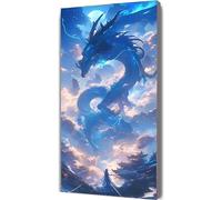 Animale Dipingere con i Numeri Drago Dipingere con i Numeri Adulti con Telaio 100x200cm, DIY Olio Painting by Numbers Kit, Vernice Acrilica Pennelli Decora la Casa Ragazze Principianti Regalo LE-1084