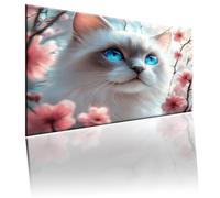 Animale Dipingi con i Numeri per Adulti, Paint by Numbers Gatto, Kit Pittura Adulti con Vernici e Pennelli, Kit di Pittura Acrilica Fai-da-Te per Principianti, Decorazione Murale, 60x80cm 2w-557