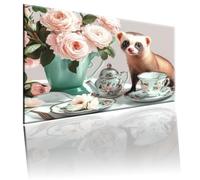 Animale Dipingi con i Numeri per Adulti, Paint by Numbers Procione, Kit Pittura Adulti con Vernici e Pennelli, Kit di Pittura Acrilica Fai-da-Te, Decora Casa Regalo, 80x110cm Senza Cornice 2w-538