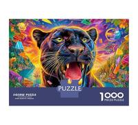 Animale dipinto al neon Puzzle 1000 Pezzi, Jigsaw Puzzle Difficili Per Adulti E Ragazzi Dai 14 Anni in Su, Home Giochi Puzzle 38x26cm/1000pcs