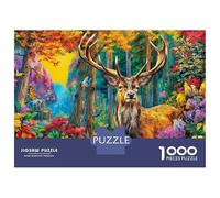 Animale dipinto al neon Puzzle 1000 Pezzi, Puzzle Impossibile 1000 Pezzi, Gioco Di Sfida Intellettuale 38x26cm/1000pcs